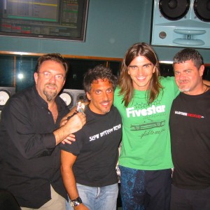 Juanes, Santoalalla, Kerbel at Hit Factory Miami